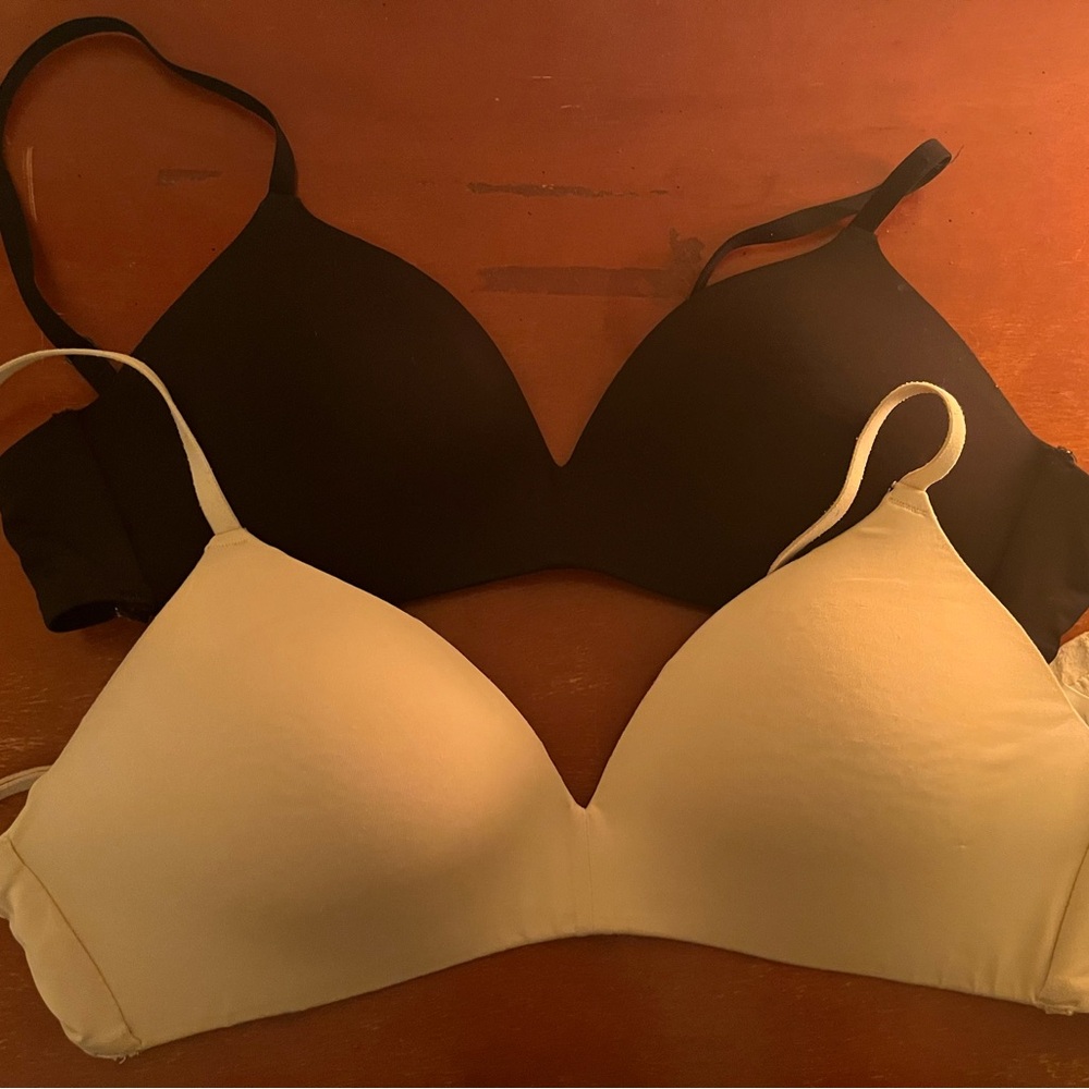 Women's Black and Cream Intimates Set